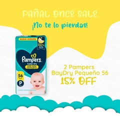 PAÑAL SALE 2 x 15% OFF Pampers Baby dry Pequeño x56 Unidades