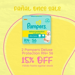 PAÑAL SALE 2 x 15% OFF Pampers Deluxe Protection RN+ x 56 Unidades