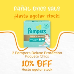 PAÑAL SALE 2 x 10% OFF Pampers Deluxe Protection Todos los talles