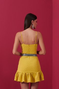 VESTIDO CURTO DRAPEADO - não acompanha o cinto - comprar online