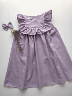 Vestido Lilás com babado