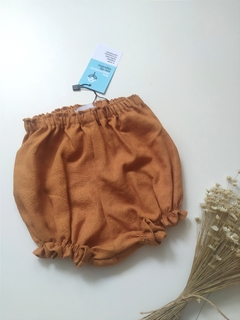 Bloomer (Short) de Linho Caramelo