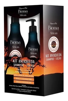Bioma African Kit Antiqueda Shampoo 300ml + Loção 80ml