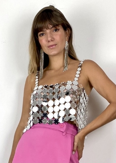 Blusa Cropped Espelhos Redondos carnaval festival