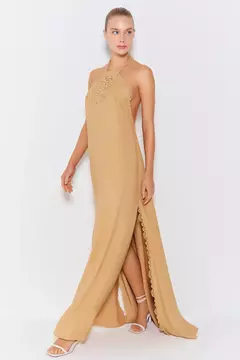 Vestido Longo Frente Única com Renda Zen - comprar online