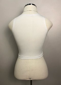 Blusa Cropped Malha Basico Júlia Branco