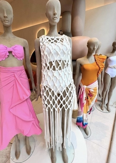 Vestido Midi Saida de Praia Macramê - The Blend Shop