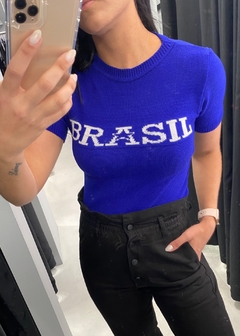 Blusa Camiseta Tricot Copa do mundo 22 Estrela Brasil