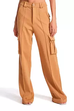 Calça Pantalona de Malha com Bolso e Friso Zen - The Blend Shop