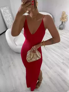 Vestido Longo Tricot Lurex Sandy Verão - loja online