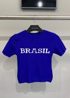 Blusa Camiseta Tricot Copa do mundo 22 Estrela Brasil