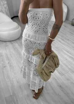 Vestido Midi Tricot Babado Grécia - The Blend Shop