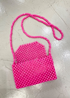 Bolsa Mini Bag Beaded Miçanga Candy Rosa