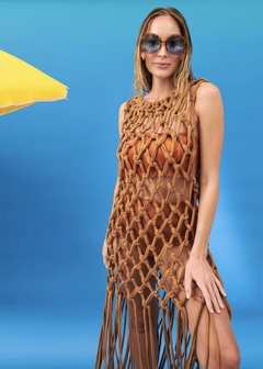 Vestido Midi Saida de Praia Macramê - comprar online