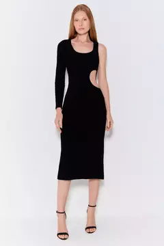 Vestido Midi Malha com Recorte Lateral Zen - comprar online