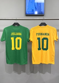 Blusa Camiseta Unissex Personalizada Copa 22 Brasil Amarela