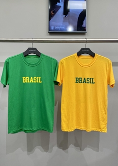 Blusa Camiseta Unissex Personalizada Copa 22 Brasil Amarela