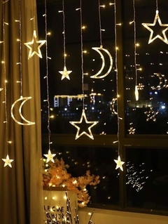 Set x 2 Cortinas de luna y estrellas a pila!