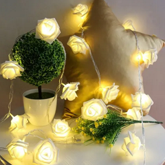 Guirnalda de luz con flores - flash deco