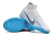 Chuteira Society Nike Air Zoom Mercurial Vapor 15 Academy TF Cano Alto/ Branca-Azul