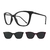 Óculos de Grau c/ Clip On Polarizado HB 0385 - comprar online