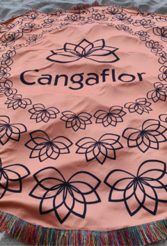 Canga Redonda - Flor Lótus Coral - comprar online