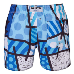 SHORTS ESPECIAL REGULAR BLUE LANDSCAPE - buy online