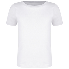 Camiseta Gola Careca Fio Egípcio Branca