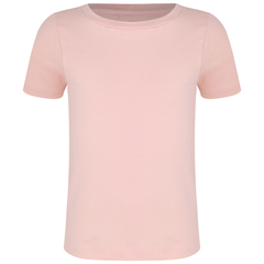 Camiseta Gola Careca Fio Egípcio Rosa Nude