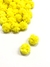 Pompom tule 2cm amarelo - 10 unidades