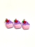 Pingente cupcake com morango - 2 unidades