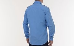 Camisa celeste mangas largas con laureles oficial superior - comprar online