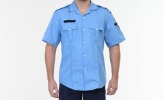 Camisa celestes mangas cortas con Laureles bordados - Oficiales Superiores