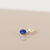 Anillo de oro amarillo 18k y Lapislazuli oval