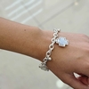 Pulsera Cruces Acero Blanco