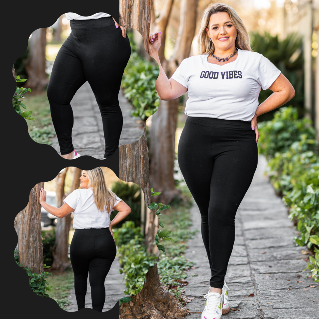 Calça Legging Plus Size Black Jeans