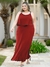 Vestido Longo Plus Size Fendas Laterais Alcinha Feminino