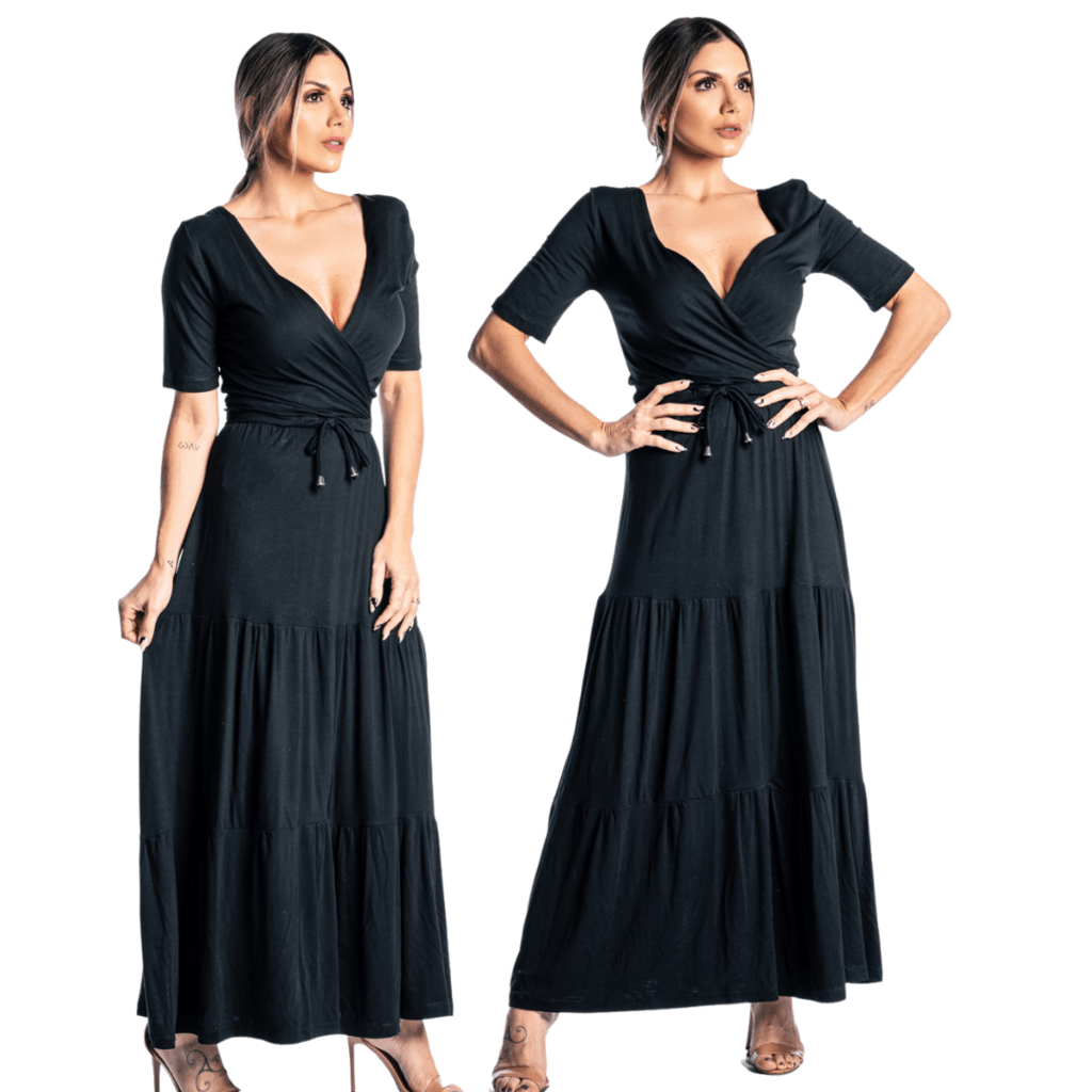 Vestido social decote v 2025