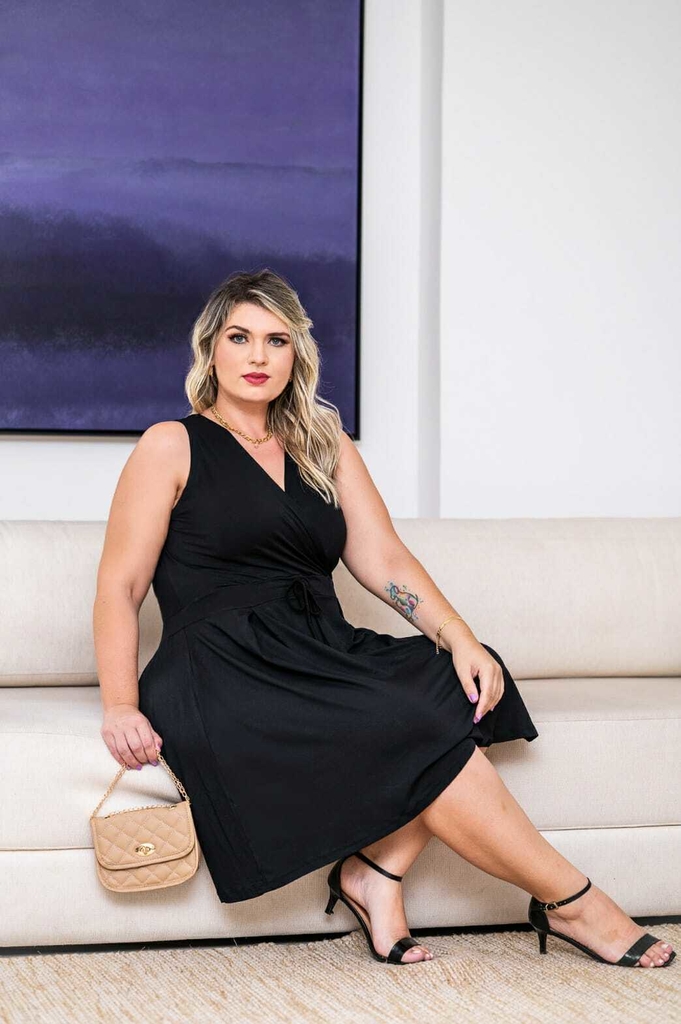 Vestido transpassado cheap para gordinhas