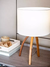 Lampara de Madera de Petiribi y Pantalla de Lienzo - comprar online