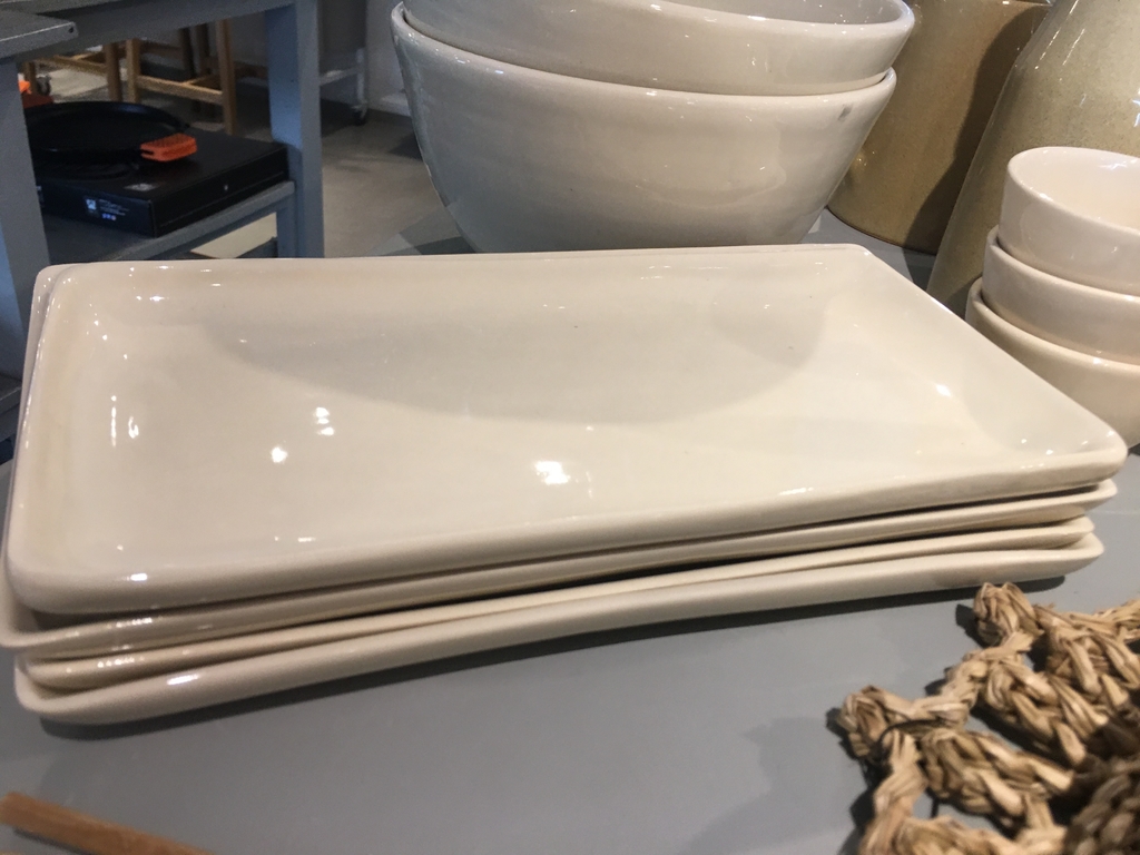 Plato Rectangular Ceramica Med 34x16 Cristal Flox