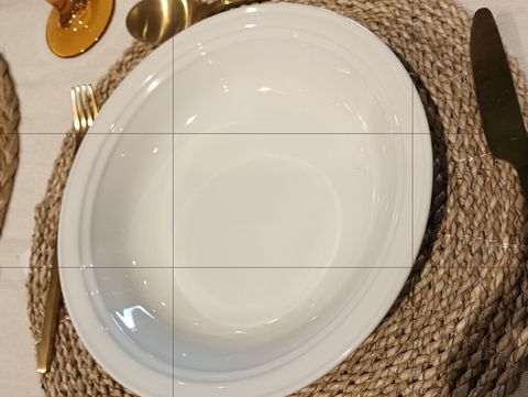 Plato Hondo Amparo White 22 cm Set x 6