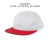 gorra blanco con visera plana rojo
