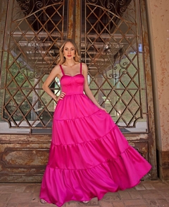 Vestido Corpete Pink Longo
