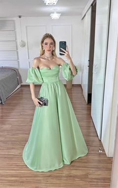 Vestido Julia Manga Removível Verde Menta - ledirrê / vestidos de festa