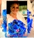 Buquê de Noiva com Flores Naturais em Formato Redondo de Hortênsias Azuis e Orquídeas Phalaenosis Azuis - BN00006 na internet