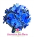 Buquê de Noiva com Flores Naturais em Formato Redondo de Hortênsias Azuis e Orquídeas Phalaenosis Azuis - BN00006 - Harmonia das Flores