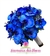 Buquê de Noiva com Flores Naturais em Formato Redondo de Hortênsias Azuis e Orquídeas Phalaenosis Azuis - BN00006
