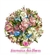 Buquê de Noiva com Flores Naturais em Formato Redondo de Alstroemerias Cor de Rosa, Alstroemerias Brancas e Hortênsia Azul Serenety - BN00219 - comprar online