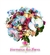 Buquê de Noiva com Flores Naturais em Formato Redondo Orquídea Frozen, Rosa Cor de Rosa, Rosa Pink, Kalandiva Pink, Cravínia Fúcsia e Gypsofilla - BN00221